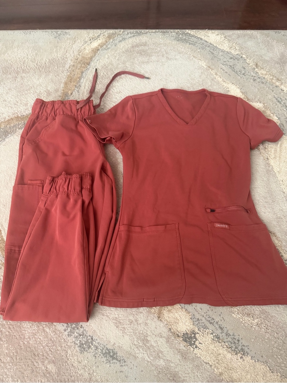 Jaanuu Women's Scrub Set - Rust